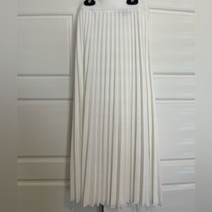 White Pleated Maxi Skirt - Classic Women's Skirt